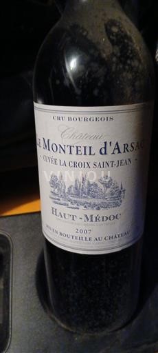 Víno Rouge sec La Croix Saint-Jean Château Le Monteil d'Arsac 2007 Francie Bordeaux Haut-Médoc AOC