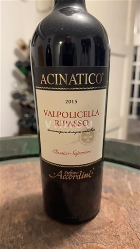 Vénétie Valpolicella Ripasso Stefano Accordini Acinatico 2015