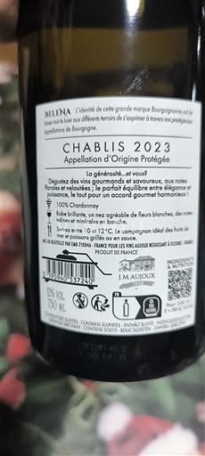 Bourgogne Chablis Belena 2023
