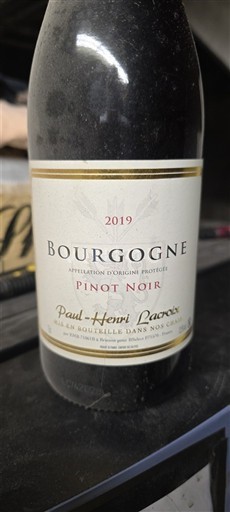 Burgund Paul-Henri Lacroix Pinot Noir 2019