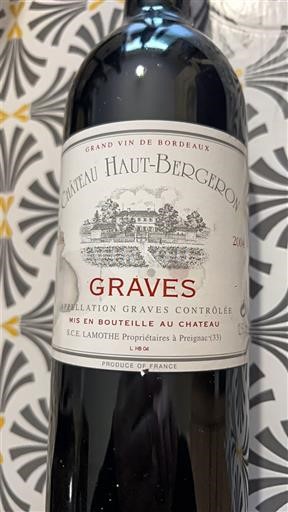 Bordeaux Graves Château Haut-Bergeron 2004