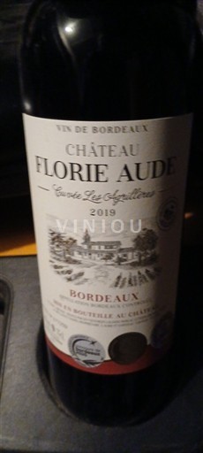 Bordeaux Château Florie Aude Les Agathines 2019