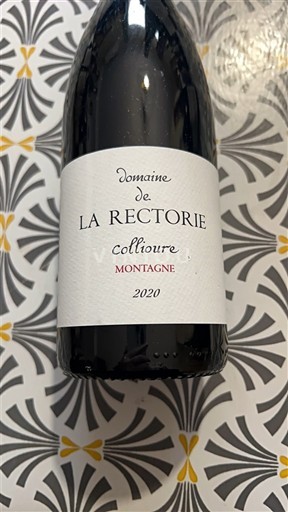 Roussillon Collioure Domaine La Rectorie Montagne 2020