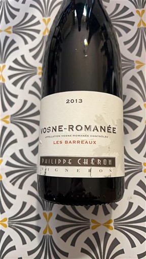 Bourgogne Vosne-Romanée Philippe Cheron Les Barreaux 2013
