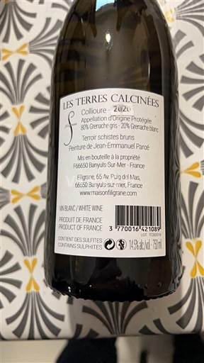 Roussillon Collioure Les Terres Calcinées 2020