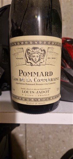 Vina Rouge sec Clos de la Commaraine Louis Jadot Non millésimé Francija Burgundija Pommard AOC Premier Cru