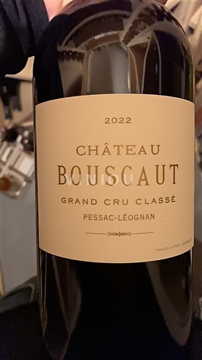 Víno Rouge sec Château Bouscaut 2022 Francie Bordeaux Pessac-Léognan AOC
