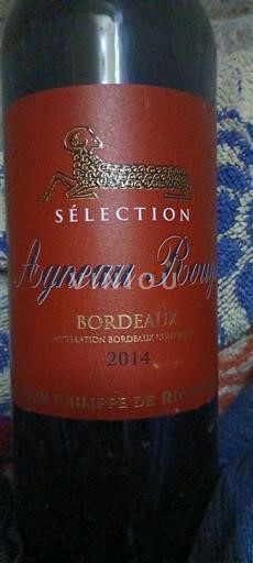 Bordeaux Agnau Rouge Sélection 2014