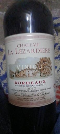 Bordeaux Château La Lézardière 2012