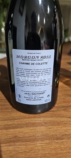 Beaujolais Morgon Domaine Colette Charme de Colette 2015