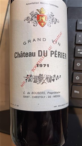 Bordeaux Médoc Château Périer 1971