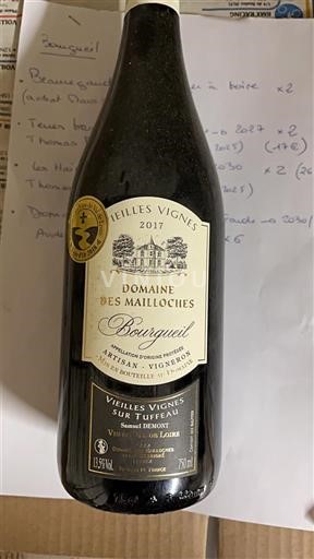 Dolina Loare Bourgueil Domaine S Mailloches Vieilles Vignes Sur Tuffeau 2017