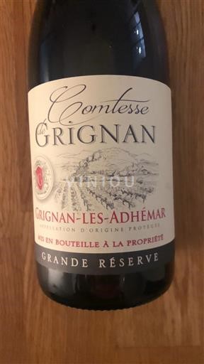Vallée du Rhône Grignan-les-adhémar La Suzienne Comtesse de Grignan Grande Réserve 2021