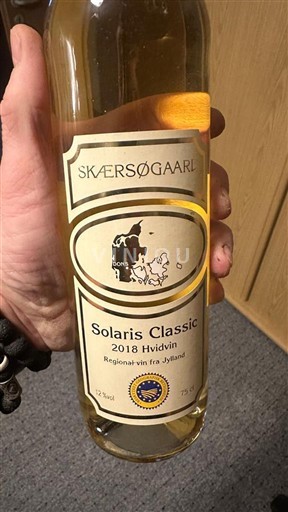 Vine Blanc sec Solaris Classic SKÆRSØGAARD 2018 Danmark Jylland