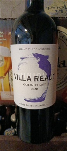 Bordeaux Villa Reaut Cabernet Franc - élevée en amphores 2020