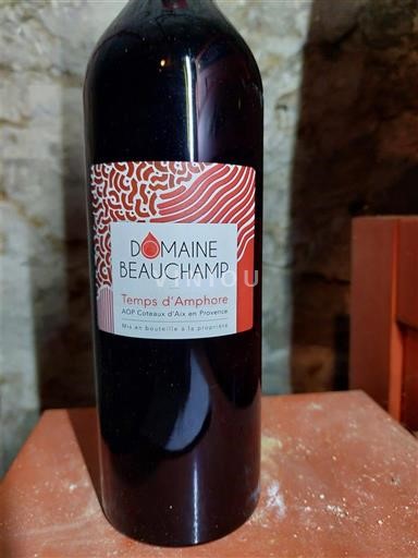 Provence Coteaux d'Aix-en-Provence Domaine Beauchamp Temps d'Amphore 2018