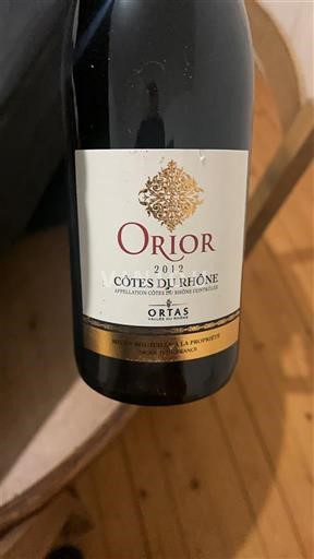 Vale do Ródano Côtes-do-Ródano Ortas Orior 2012