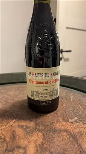 Údolí Rhôny Châteauneuf-du-Pape Brotte Les Hauts de Barville 2015