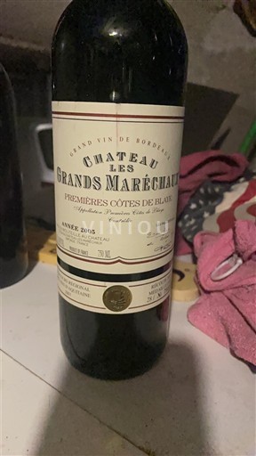 Víno Rouge sec Château Les Grands Maréchaux 2005 Francie Bordeaux Nespecifikováno AOC