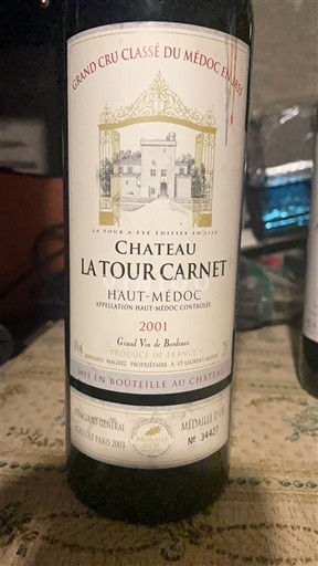 Bordeaux Haut-Médoc Grand Cru Château La Tour Carnet 2001