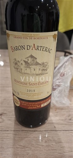 Бордо Монтань-Сент-Емільйон Baron d'Arterac 2015