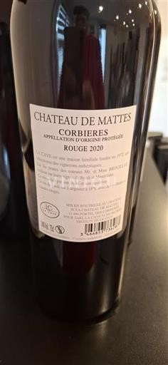 Langvedok Corbières Château Mattes 2020