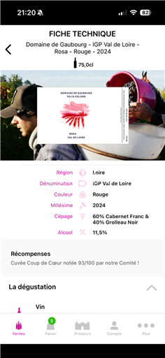 Valle della Loira Domaine Gaubourg Rosa 2024