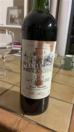 Víno Rouge sec Grand Moulinet Clos La Caroline 2021 Francie Bordeaux Pomerol AOC