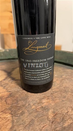 Austrália Meridional Vale do Barossa Langmeil The 1843 Freedom Shiraz 2004