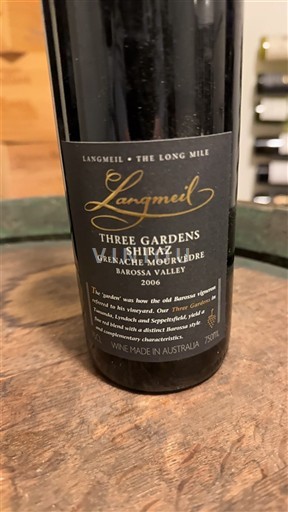 Austrália Meridional Vale do Barossa Langmeil Three Gardens Shiraz Grenache Mourvèdre 2006