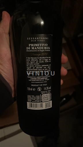 Puglia Primitivo di Manduria San Marzano Sessantanni Old Vines 2019