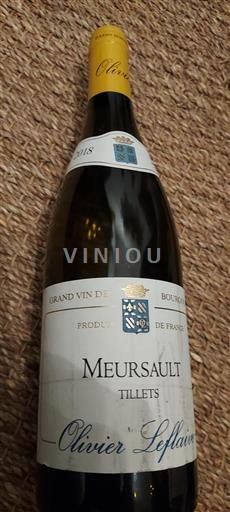Bourgondië Meursault Olivier Leflaive Tillets 2018