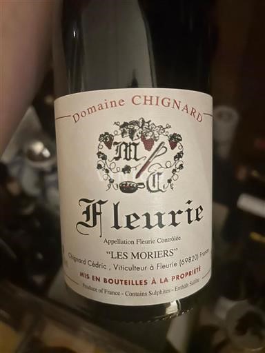 Beaujolais Fleurie Domaine Chignard Les Moriers Không niên vụ