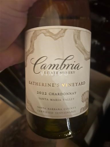 Vùng trồng nho được cấp phép California Thung lũng Santa Maria Cambria Estate Winery Katherine's Vineyard 2022