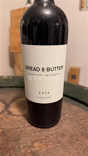 Vùng trồng nho được cấp phép California Không được chỉ định Bread & Butter Cabernet Sauvignon 2016