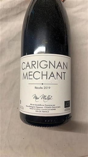 Langvedok Languedoc Mas Mellet Carignan Méchant 2019