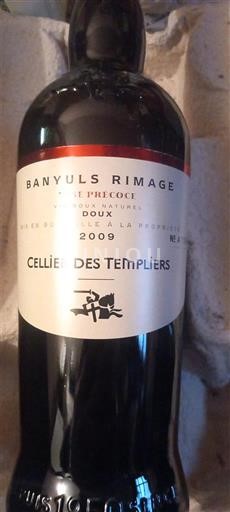 Roussillon Banyuls Cellier des Templiers Banyuls Rimage Vendange Précoces 2009