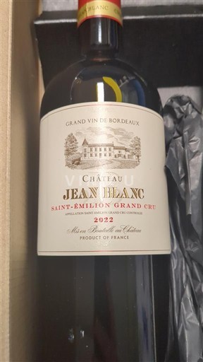 Vinos Rouge sec Château Jean Blanc 2022 Francia Burdeos Saint-Émilion Gran Cru AOC Grand Cru