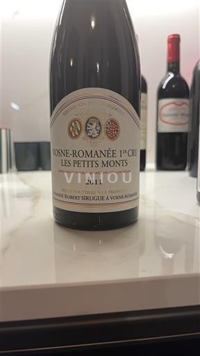 Vine Rouge sec Les Petits Monts Domaine Robert Sirugue 2011 Frankrig Bourgogne Vosne-Romanée AOC Premier Cru