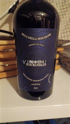 Apulia Susumaniello Salento Duca della Seduzione Primitivo Susumaniello 2020