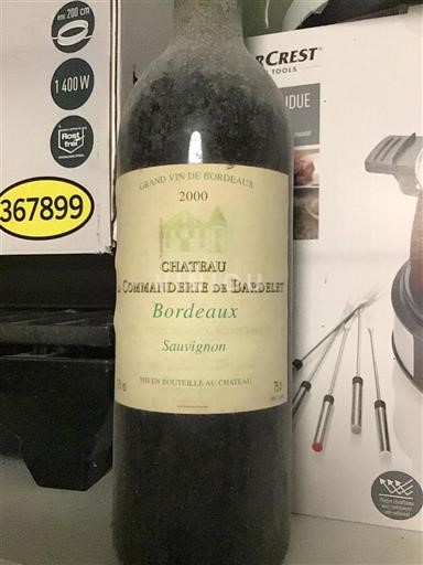 Wines Rouge sec Château Commanderie de Bardet 2000 France Bordeaux AOC