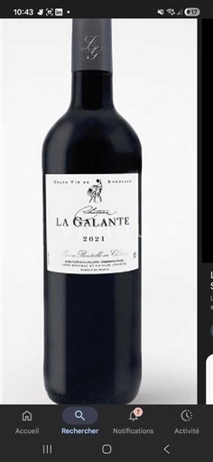 Wines Rouge sec La Galante Château La Galante 2022 France Bordeaux AOC