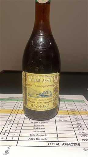 Tokaj No especificado Disznóko Tokaji Aszú 5 Puttonyos 1995