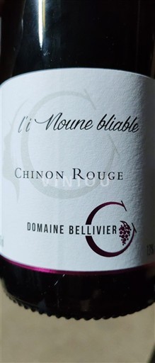 Loire Valley Chinon Domaine Bellivier l'i'Noune bliablé 2022