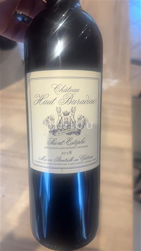 Weine Rouge sec Château Haut Paradis 2018 Frankreich Bordeaux Saint-Estèphe AOC