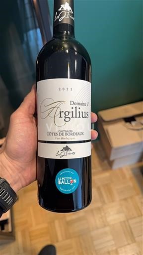 Burdeos Côtes-de-Bordeaux Domaine Argilius 2021