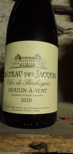 Beaujolais Moulin-à-vent Château S Jacques Clos de Rochegrès 2020