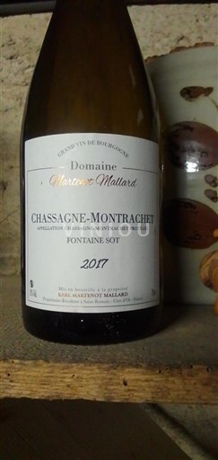 Burgundy Chassagne-Montrachet Premier Cru Domaine Marc Morey Fontaine Sot 2017