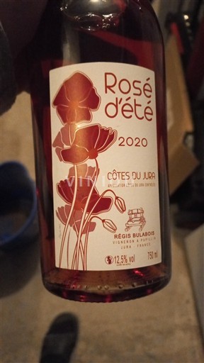 Jura Côtes du Jura Régis Bulabois Rosé d'été 2020