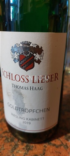 Mosel Moselle Schloss Lieser Goldtröpfchen 2019